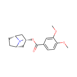 COc1ccc(C(=O)O[C@@H]2C[C@@H]3CC[C@H](C2)N3C)cc1OC ZINC000100132434