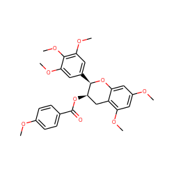 COc1ccc(C(=O)O[C@@H]2Cc3c(OC)cc(OC)cc3O[C@@H]2c2cc(OC)c(OC)c(OC)c2)cc1 ZINC000200349301