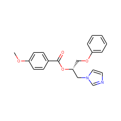COc1ccc(C(=O)O[C@H](COc2ccccc2)Cn2ccnc2)cc1 ZINC000000915585
