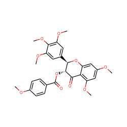 COc1ccc(C(=O)O[C@H]2C(=O)c3c(OC)cc(OC)cc3O[C@@H]2c2cc(OC)c(OC)c(OC)c2)cc1 ZINC000473125523