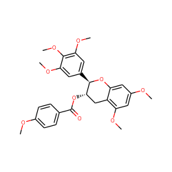 COc1ccc(C(=O)O[C@H]2Cc3c(OC)cc(OC)cc3O[C@@H]2c2cc(OC)c(OC)c(OC)c2)cc1 ZINC000200349332