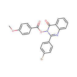 COc1ccc(C(=O)On2c(-c3ccc(Br)cc3)nc3ccccc3c2=O)cc1 ZINC000008829958