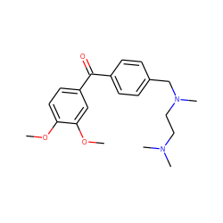 COc1ccc(C(=O)c2ccc(CN(C)CCN(C)C)cc2)cc1OC ZINC000040949372