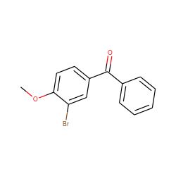 COc1ccc(C(=O)c2ccccc2)cc1Br ZINC000000313322