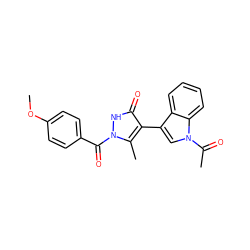 COc1ccc(C(=O)n2[nH]c(=O)c(-c3cn(C(C)=O)c4ccccc34)c2C)cc1 ZINC000653836226