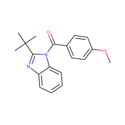 COc1ccc(C(=O)n2c(C(C)(C)C)nc3ccccc32)cc1 ZINC001772605986