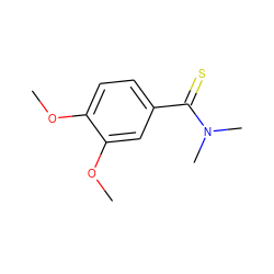 COc1ccc(C(=S)N(C)C)cc1OC ZINC000000246567