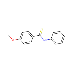 COc1ccc(C(=S)Nc2ccccc2)cc1 ZINC000005126482