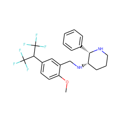 COc1ccc(C(C(F)(F)F)C(F)(F)F)cc1CN[C@H]1CCCN[C@H]1c1ccccc1 ZINC000022450690