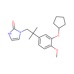 COc1ccc(C(C)(C)Cn2cc[nH]c2=O)cc1OC1CCCC1 ZINC000000024220