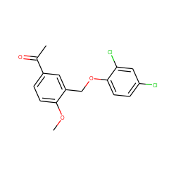 COc1ccc(C(C)=O)cc1COc1ccc(Cl)cc1Cl ZINC000000137769