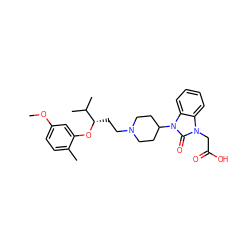 COc1ccc(C)c(O[C@@H](CCN2CCC(n3c(=O)n(CC(=O)O)c4ccccc43)CC2)C(C)C)c1 ZINC000028874825