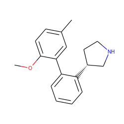 COc1ccc(C)cc1-c1ccccc1[C@@H]1CCNC1 ZINC000096175950