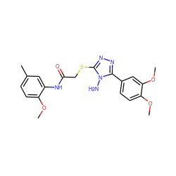 COc1ccc(C)cc1NC(=O)CSc1nnc(-c2ccc(OC)c(OC)c2)n1N ZINC000002522915