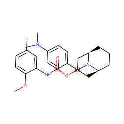 COc1ccc(C)cc1NC(=O)OC1C[C@@H]2CCC[C@H](C1)N2Cc1ccc(N(C)C)cc1 ZINC000040935809