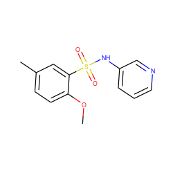 COc1ccc(C)cc1S(=O)(=O)Nc1cccnc1 ZINC000000863577