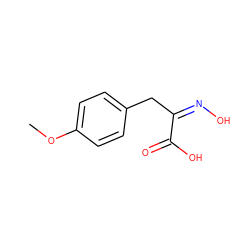 COc1ccc(C/C(=N/O)C(=O)O)cc1 ZINC000004532445