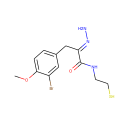 COc1ccc(C/C(=N\N)C(=O)NCCS)cc1Br ZINC000039635960