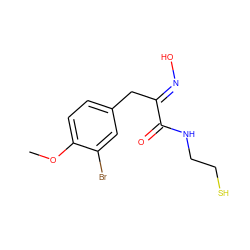 COc1ccc(C/C(=N\O)C(=O)NCCS)cc1Br ZINC000030741089