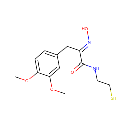 COc1ccc(C/C(=N\O)C(=O)NCCS)cc1OC ZINC000044091382