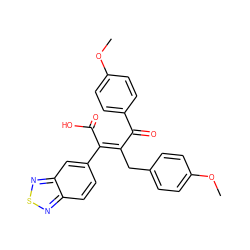 COc1ccc(C/C(C(=O)c2ccc(OC)cc2)=C(/C(=O)O)c2ccc3nsnc3c2)cc1 ZINC000029464838