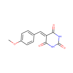 COc1ccc(C=C2C(=O)NC(=O)NC2=O)cc1 ZINC000003896836