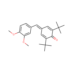 COc1ccc(C=C2C=C(C(C)(C)C)C(=O)C(C(C)(C)C)=C2)cc1OC ZINC000005034000