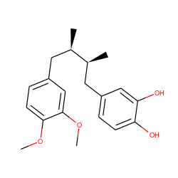 COc1ccc(C[C@@H](C)[C@@H](C)Cc2ccc(O)c(O)c2)cc1OC ZINC000006487283