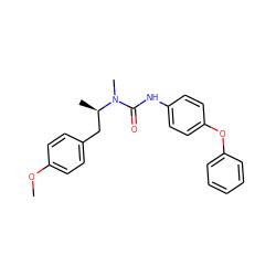 COc1ccc(C[C@@H](C)N(C)C(=O)Nc2ccc(Oc3ccccc3)cc2)cc1 ZINC000013863323