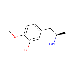 COc1ccc(C[C@@H](C)N)cc1O ZINC000019270192