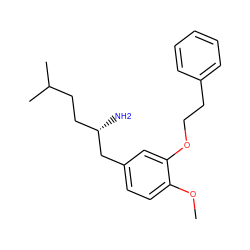 COc1ccc(C[C@@H](N)CCC(C)C)cc1OCCc1ccccc1 ZINC000013801105