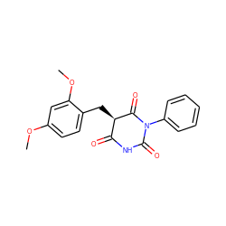 COc1ccc(C[C@@H]2C(=O)NC(=O)N(c3ccccc3)C2=O)c(OC)c1 ZINC000000780303