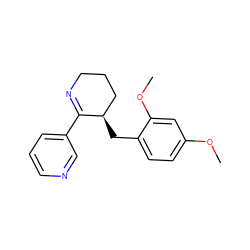 COc1ccc(C[C@@H]2CCCN=C2c2cccnc2)c(OC)c1 ZINC000049808162