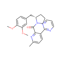 COc1ccc(C[C@@H]2CCCN2C(=O)c2nc(C)ccc2-c2ncccn2)cc1OC ZINC000653783658