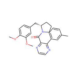 COc1ccc(C[C@@H]2CCCN2C(=O)c2nccnc2-c2cccc(C)c2)cc1OC ZINC000653780782