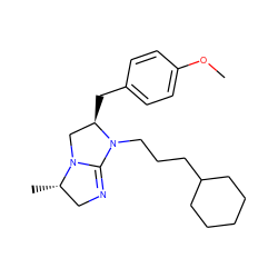 COc1ccc(C[C@@H]2CN3C(=NC[C@@H]3C)N2CCCC2CCCCC2)cc1 ZINC000027203587