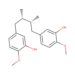 COc1ccc(C[C@H](C)[C@H](C)Cc2ccc(OC)c(O)c2)cc1O ZINC000013780579