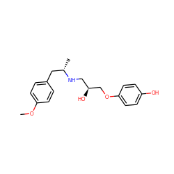 COc1ccc(C[C@H](C)NC[C@H](O)COc2ccc(O)cc2)cc1 ZINC000038152938