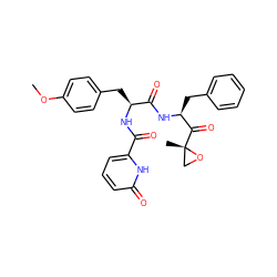 COc1ccc(C[C@H](NC(=O)c2cccc(=O)[nH]2)C(=O)N[C@@H](Cc2ccccc2)C(=O)[C@@]2(C)CO2)cc1 ZINC001772644467