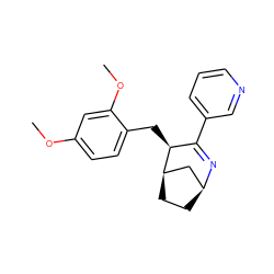 COc1ccc(C[C@H]2C(c3cccnc3)=N[C@H]3CC[C@@H]2C3)c(OC)c1 ZINC000096938709