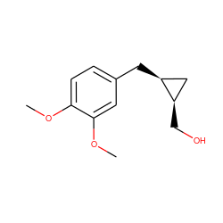COc1ccc(C[C@H]2C[C@H]2CO)cc1OC ZINC001772575027
