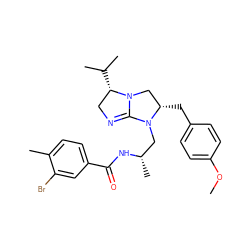 COc1ccc(C[C@H]2CN3C(=NC[C@@H]3C(C)C)N2C[C@H](C)NC(=O)c2ccc(C)c(Br)c2)cc1 ZINC000012466685