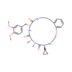 COc1ccc(C[C@H]2NC(=O)[C@@H](C)N(C)C(=O)[C@H](C3CC3)NCCOc3ccccc3CCCNC2=O)cc1OC ZINC001772618180