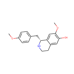 COc1ccc(C[C@H]2NCCc3cc(O)c(OC)cc32)cc1 ZINC000003847479