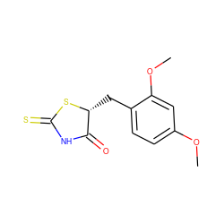 COc1ccc(C[C@H]2SC(=S)NC2=O)c(OC)c1 ZINC000034022559