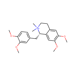 COc1ccc(C[C@H]2c3cc(OC)c(OC)cc3CC[N+]2(C)C)cc1OC ZINC000000640266