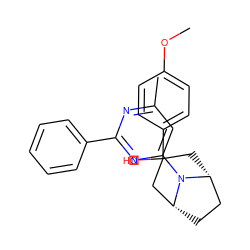 COc1ccc(C2(O)C[C@@H]3CC[C@H](C2)N3c2cc(C)nc(-c3ccccc3)n2)cc1 ZINC000013116393