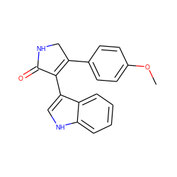 COc1ccc(C2=C(c3c[nH]c4ccccc34)C(=O)NC2)cc1 ZINC000040845980