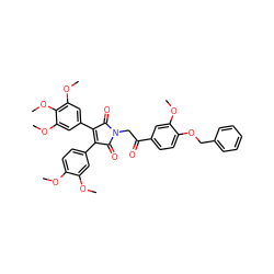 COc1ccc(C2=C(c3cc(OC)c(OC)c(OC)c3)C(=O)N(CC(=O)c3ccc(OCc4ccccc4)c(OC)c3)C2=O)cc1OC ZINC000150593971