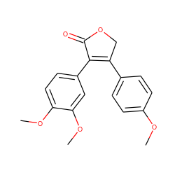 COc1ccc(C2=C(c3ccc(OC)c(OC)c3)C(=O)OC2)cc1 ZINC000049112851